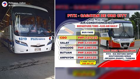 philtranco bus fare manila to leyte